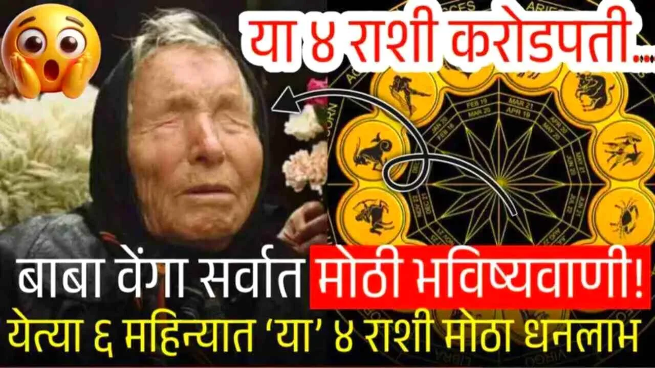बाबा वेंगांची मोठी भविष्यवाणी: २०२५ संपण्याआधी ‘या’ ४ राशींना मिळेल प्रचंड संपत्ती! Baba Venga
